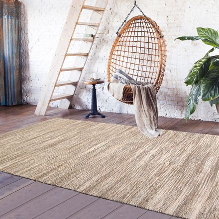 Tapis Uni Chiné 100% Bio Beige thumbnail 3