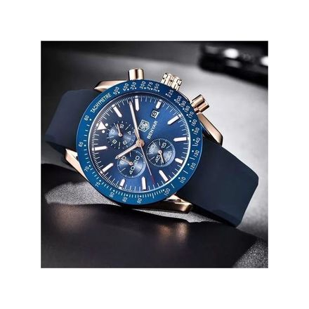 Montre  pour Hommes, Montre-bracelet Étanche en Cuir thumbnail 1
