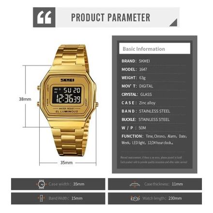 Montre-bracelet en Acier Inoxydable pour Homme thumbnail 2