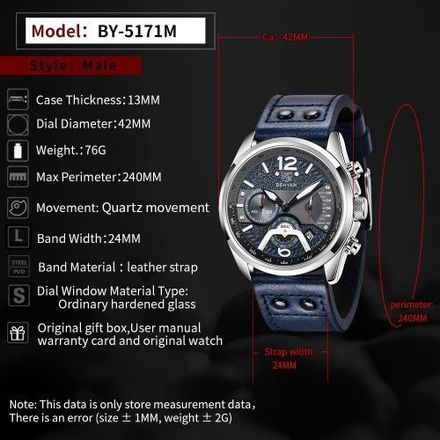 Montre à Quartz en Acier Inoxydable pour Homme, Étanche, Chronographe thumbnail 2