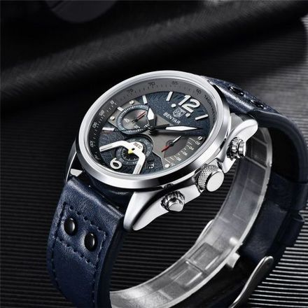 Montre à Quartz en Acier Inoxydable pour Homme, Étanche, Chronographe thumbnail 3
