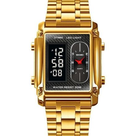 Montre-bracelet Électronique Rectangulaire pour Homme, Pointeur, Réveil thumbnail 2