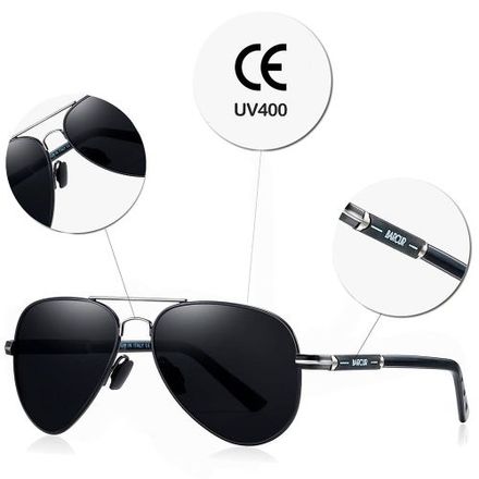 Lunettes de Soleil Aviator Classiques pour Hommes thumbnail 3