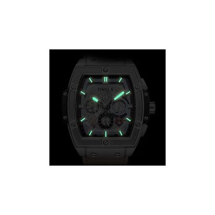 Montre Cadran Carré Calendrier Chronomètre Multi-fonction Affichage Lumineux thumbnail 2