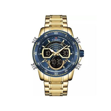 Montre Chronographe Sport Ur Doré_bleu thumbnail 2