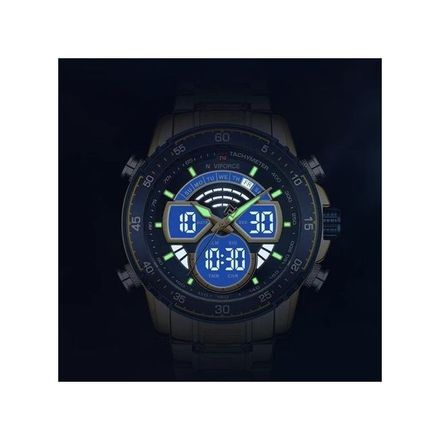 Montre Chronographe Sport Ur Doré_bleu thumbnail 4
