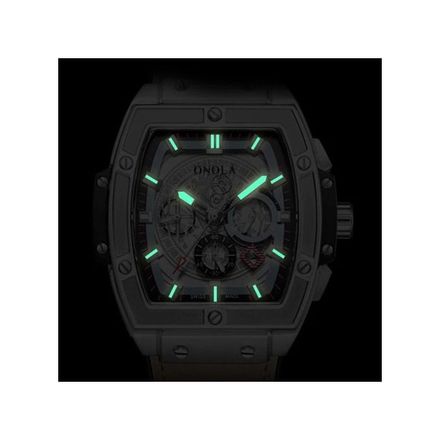 Montre Chronographe Marron Carré Water-résistant thumbnail 2