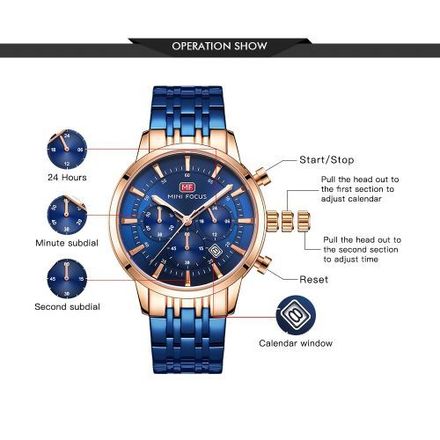 Montre Homme Chronographe Haute Qualité thumbnail 3