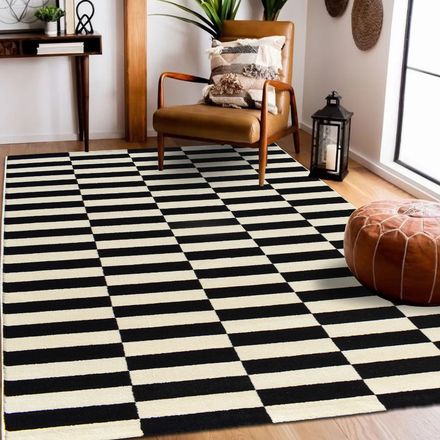 Tapis Danyo Crème, Noir thumbnail 1