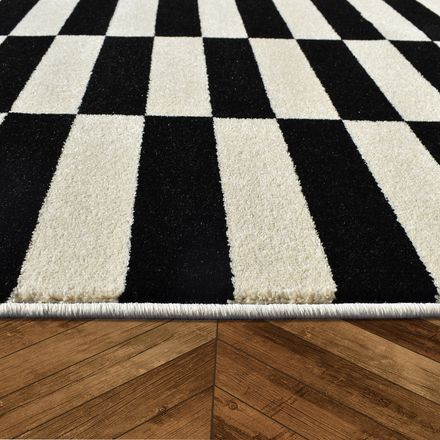 Tapis Danyo Crème, Noir thumbnail 4