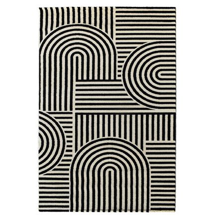 Tapis Suki Noir, Crème thumbnail 2