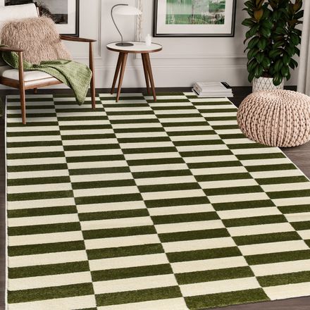 Tapis Danyo Crème, Vert thumbnail 2
