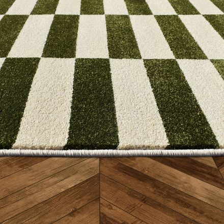 Tapis Danyo Crème, Vert thumbnail 3