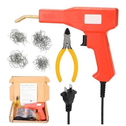Kit de soudeur en plastique amélioré de 150 W, agrafeuses à chaud, kit de réparation de pare-chocs de voiture, pistolet à souder en plastique 2 en 1 avec tiges de soudure thumbnail 2