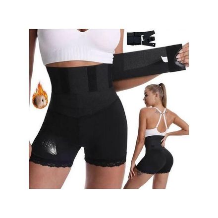 2 en 1 Sexy dentelle Shapewear femmes taille formateur bout à bout corps Shaper thumbnail 1