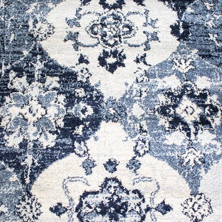 Tapis NOURA bleu, crème thumbnail 3