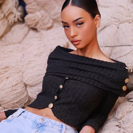 Top en Maille Bustier avec Fronces thumbnail 5