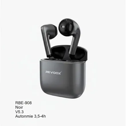 Écouteurs Bluetooth  - RBE-P08 - Noir - V5.3 - Autonomie 3,5-4h thumbnail 2