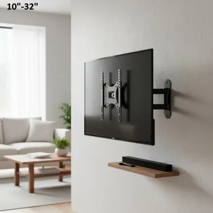 Support Robuste Pivotant Mural Bras Rotative Pour Tv Led Lcd, Plasma Max 10-32 thumbnail 2