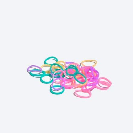 100 mini élastiques à cheveux en silicone thumbnail 2