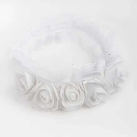Bandeau - Blanc floral pour fille thumbnail 2