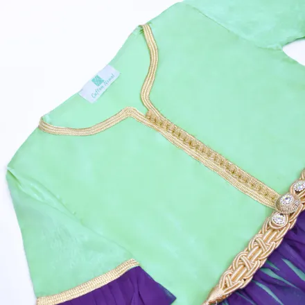Caftan avec Demi Manches en Mlifa de Soie thumbnail 2