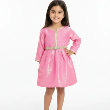Caftan avec Manches en shantung de soie thumbnail 2
