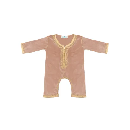 Grenouillère pour bébé avec selham - crème royal thumbnail 1