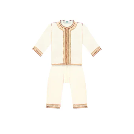 Jabador - beige pour enfant avec selham bordeaux thumbnail 2