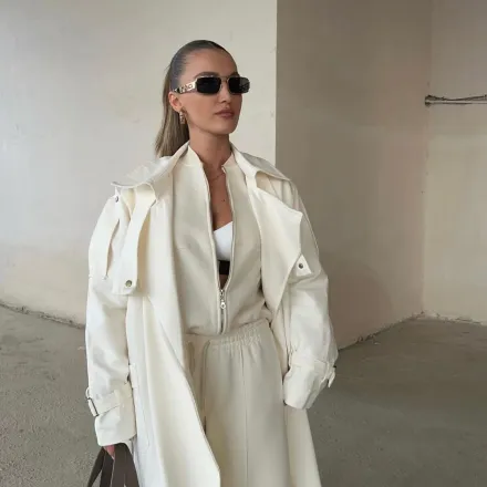 Trench-coat Blanc Cassé thumbnail 2