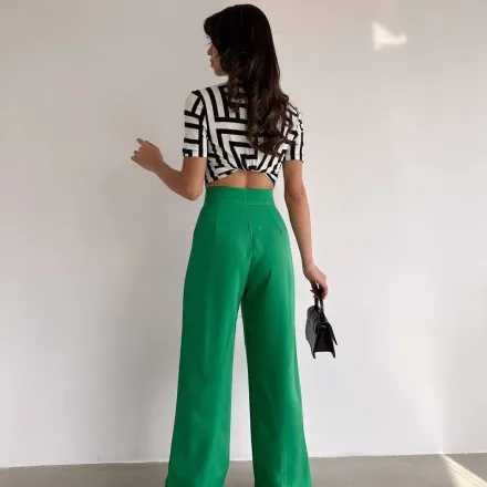 Pantalon Palazzo Avec Scratch thumbnail 2