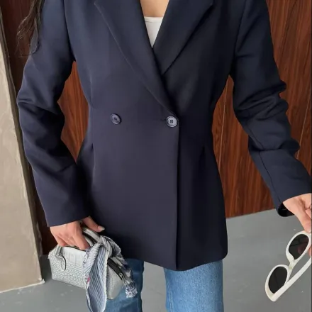 Blazer Classique - Bleu Marine thumbnail 2