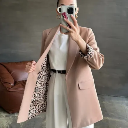 Blazer Nude Doublure Léopard thumbnail 1