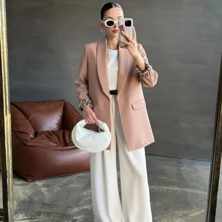 Blazer Nude Doublure Léopard thumbnail 2