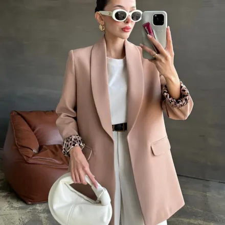 Blazer Nude Doublure Léopard thumbnail 3
