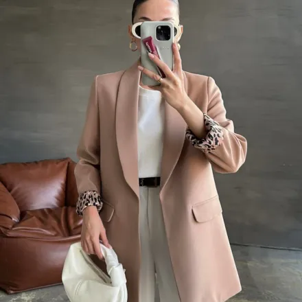 Blazer Nude Doublure Léopard thumbnail 4
