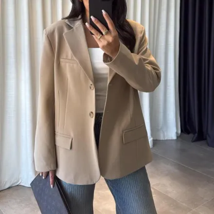 Blazer Oversize Beige thumbnail 3