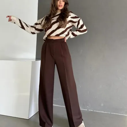 Pantalon Palazzo Taille Haute thumbnail 2