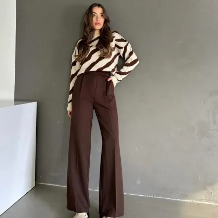 Pantalon Palazzo Taille Haute thumbnail 4