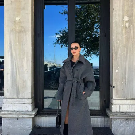 Manteau long Oversize Ceinturé  thumbnail 2