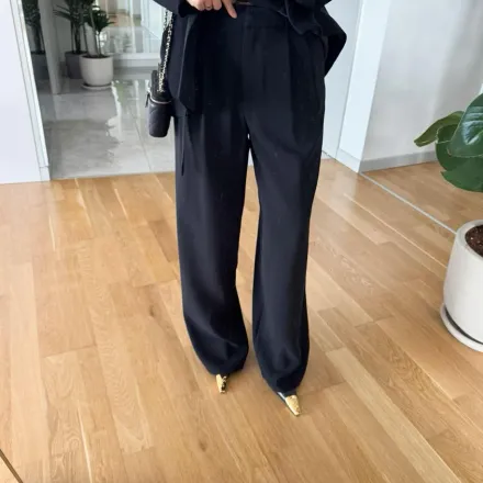 Ensemble Tailleur - Blazer Ceinturée & Pantalon Fluide thumbnail 3