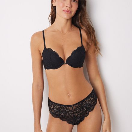 Soutien-gorge Classique Rembourrage Dentelle Noir thumbnail 3