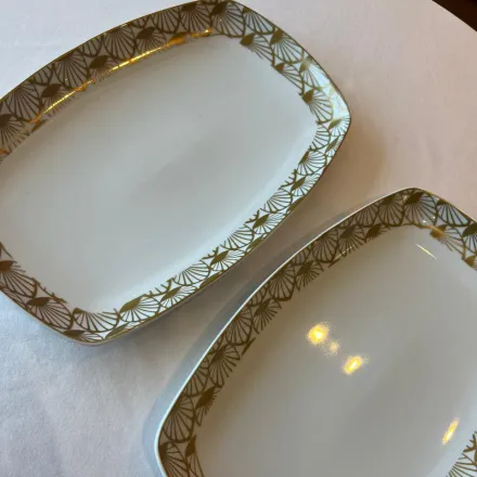Ensemble de 2 plats ovales – Golden Deco thumbnail 1