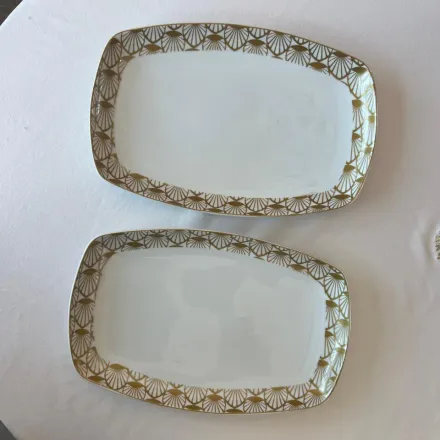 Ensemble de 2 plats ovales – Golden Deco thumbnail 2