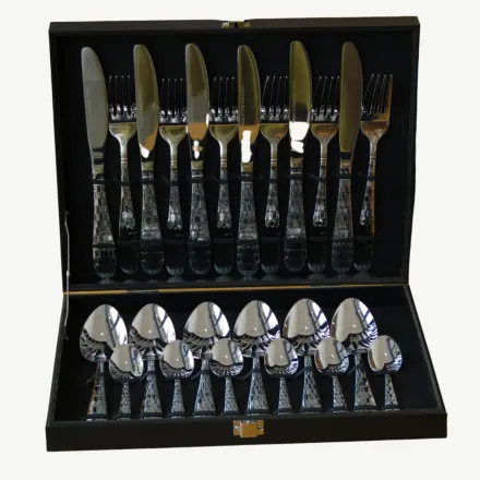 1 Ménagère 24 Pièces Hony Silver Pour 6 Personnes thumbnail 1
