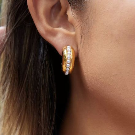 Boucles D'oreilles Plaqué Or Ogn124 thumbnail 2