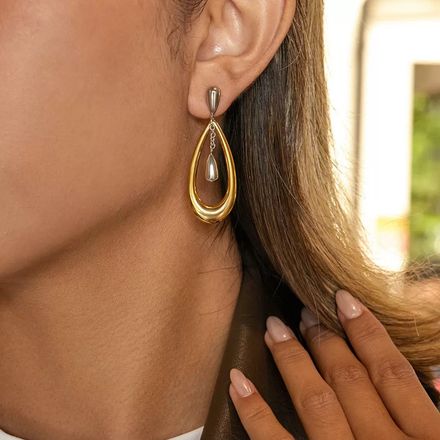 Boucles D'oreilles Plaqué Or Ogn132 thumbnail 2