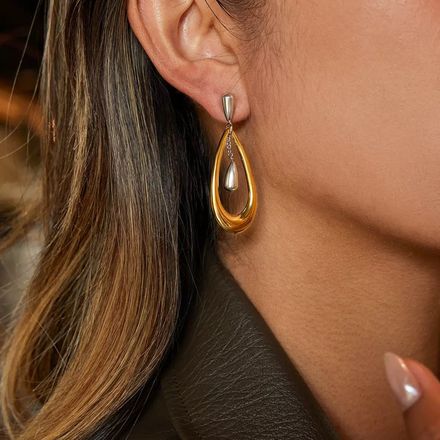 Boucles D'oreilles Plaqué Or Ogn132 thumbnail 3