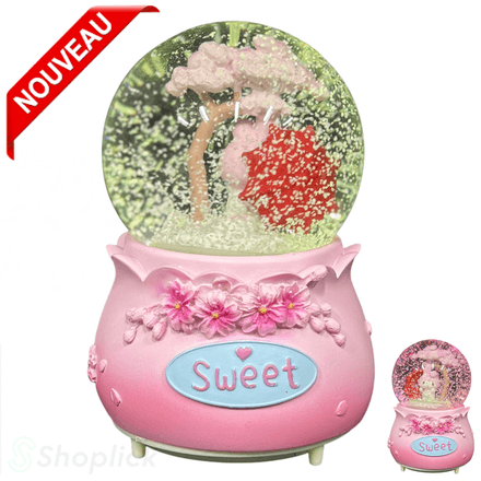 Boule À Neige En Verre Cristal Avec Boîte À Musique Décoration Cadeau thumbnail 1