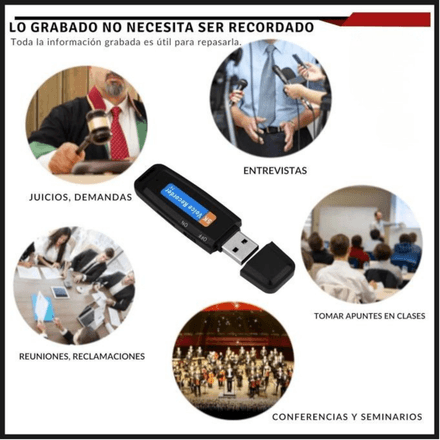 Mini Enregistreur Vocal Numérique Hd Rechargeable Par Usb thumbnail 4